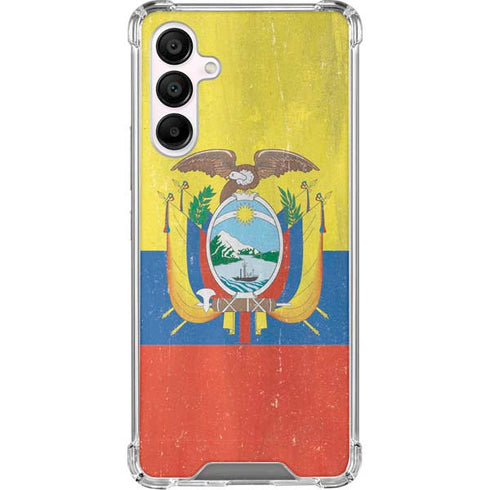 Ecuador Flag Distressed Galaxy A16 5G Clear Case